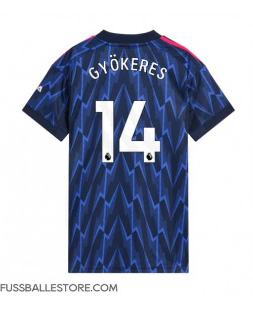 Günstige Arsenal Viktor Gyokeres #14 Auswärtstrikot Damen 2025-26 Kurzarm Günstige Arsenal Viktor Gyokeres #14 Auswärtstrikot Damen 2025-26 Kurzarm